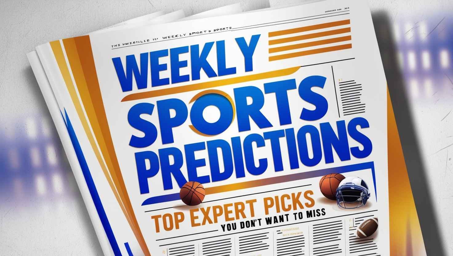 an image of Weekly Sports Predictions: Top Expert Picks You Don’t Want to Miss